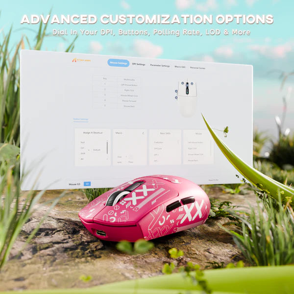 ATTACK SHARK G3 Tri-Mode Wireless Gaming Mouse – Ultra-Lightweight, 25K DPI, RGB, Triple Connection