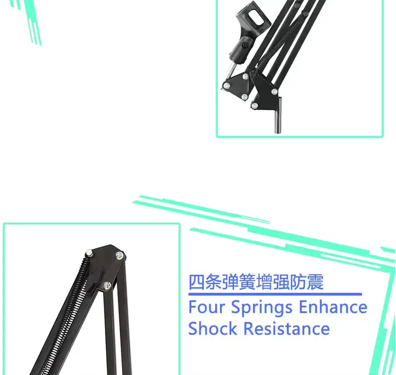 Recordio GAZ-35 Professional Adjustable Scissor Arm Microphone Stand