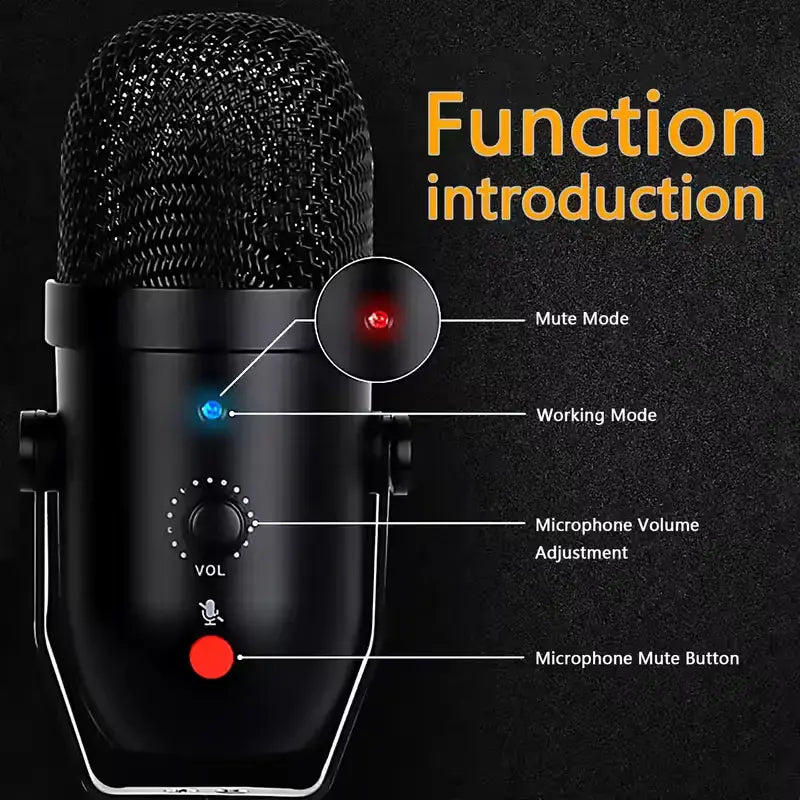 GAM-U12 Professional USB Condenser Desktop Microphone Set
