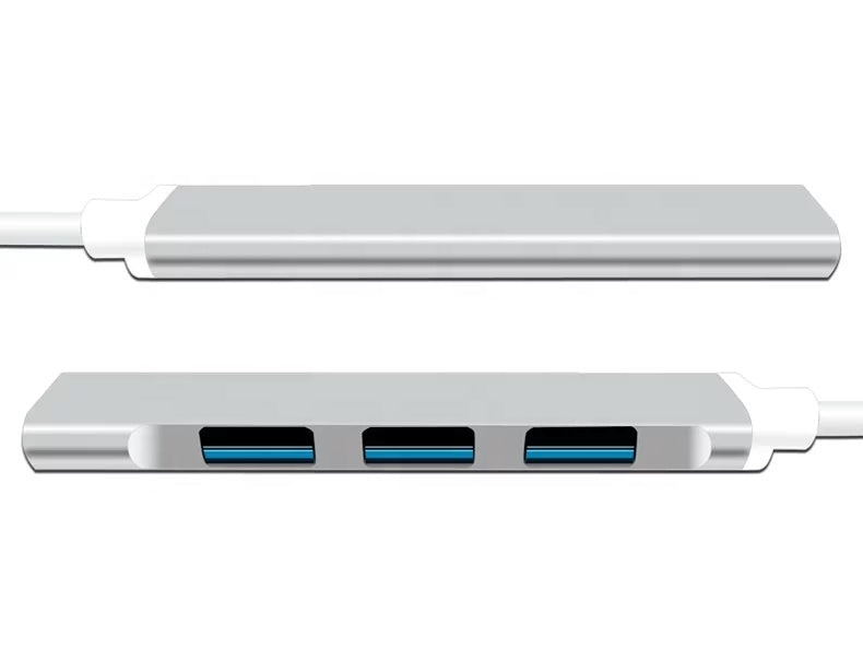 Slim 4-Port USB-C Hub Adapter | High-Speed USB 3.0