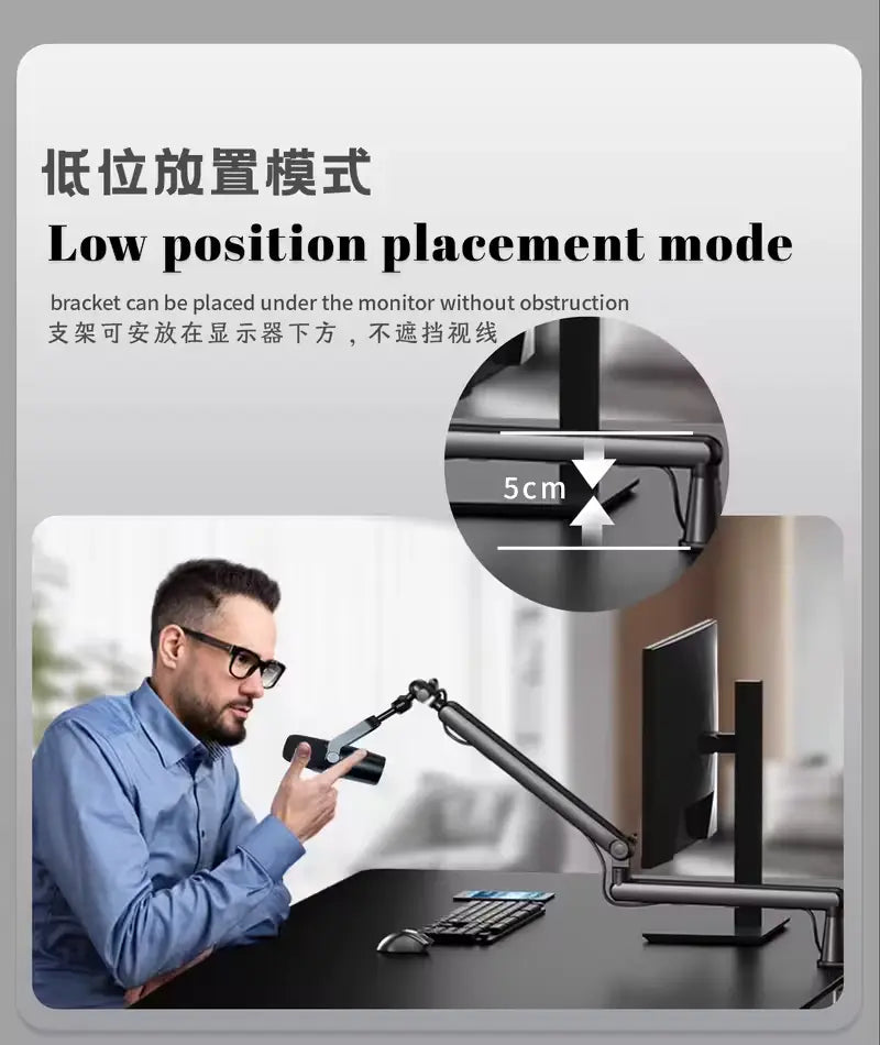 GAZ-NB10 Professional Adjustable Microphone Boom Arm Stand with Table Clamp
