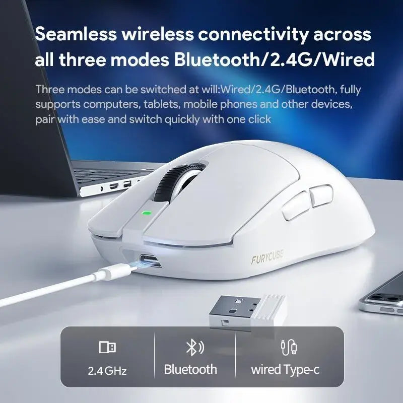 FURYCUBE R7 Tri-Mode Wireless Gaming Mouse