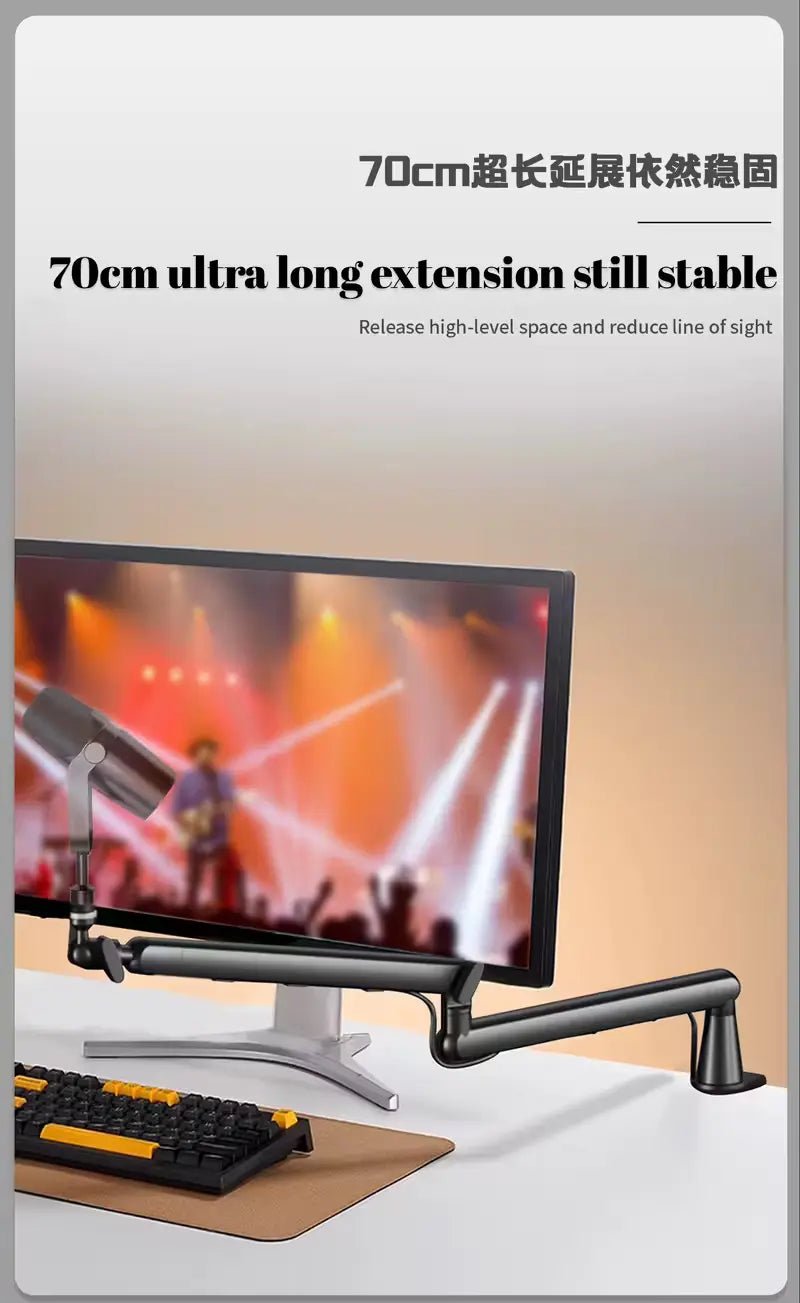 GAZ-NB10 Professional Adjustable Microphone Boom Arm Stand with Table Clamp