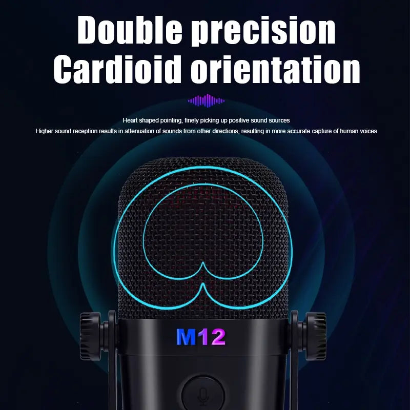 GAM-M12 RGB USB Gaming Condenser Microphone