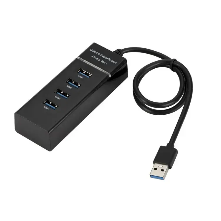 4-Port Powered USB 2.0 Hub with 1.2M Long Cable & Fuse Protection