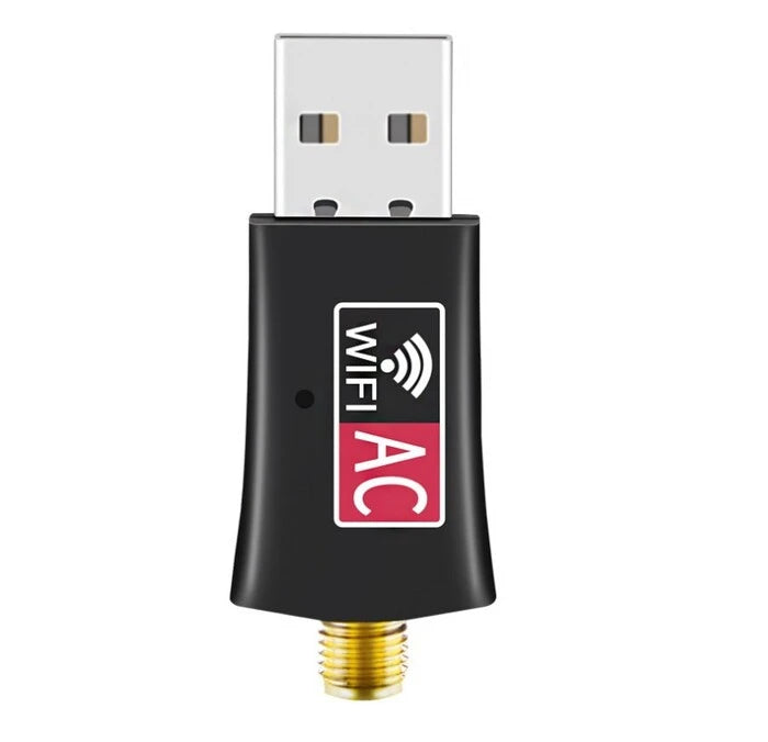 Dual-Band 600Mbps USB WiFi Adapter for PC, Mac & Linux