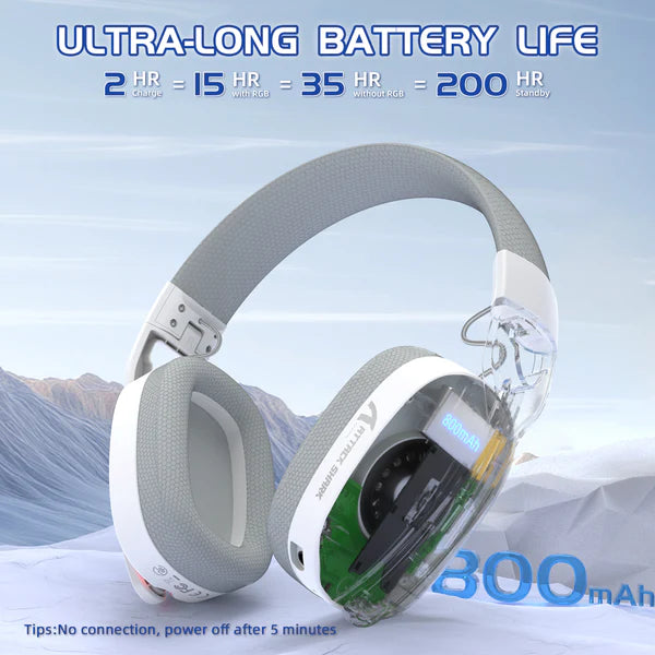 ATTACK SHARK L90 Foldable RGB Ultra-Light Tri-Mode Gaming Headset