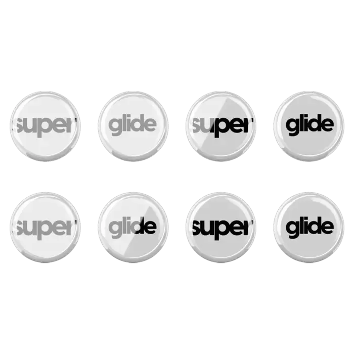 Glide Glass Mouse Skates Frosted Universal Scratch Free - 8 Dots