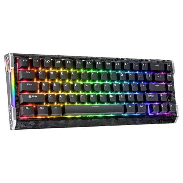 ATTACK SHARK R68 HE Carbon Fiber Rapid Trigger Keyboard Magnetic Switch (Forged Carbon Fiber Composite Keycaps)