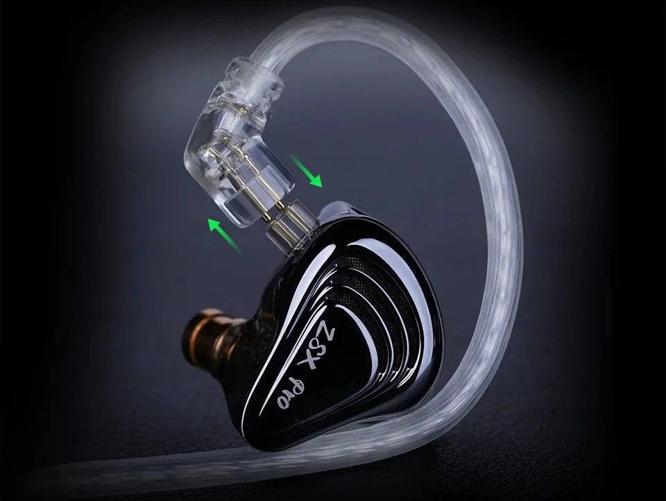 KZ ZSX Pro - 12 Drivers IEM Earphones Black