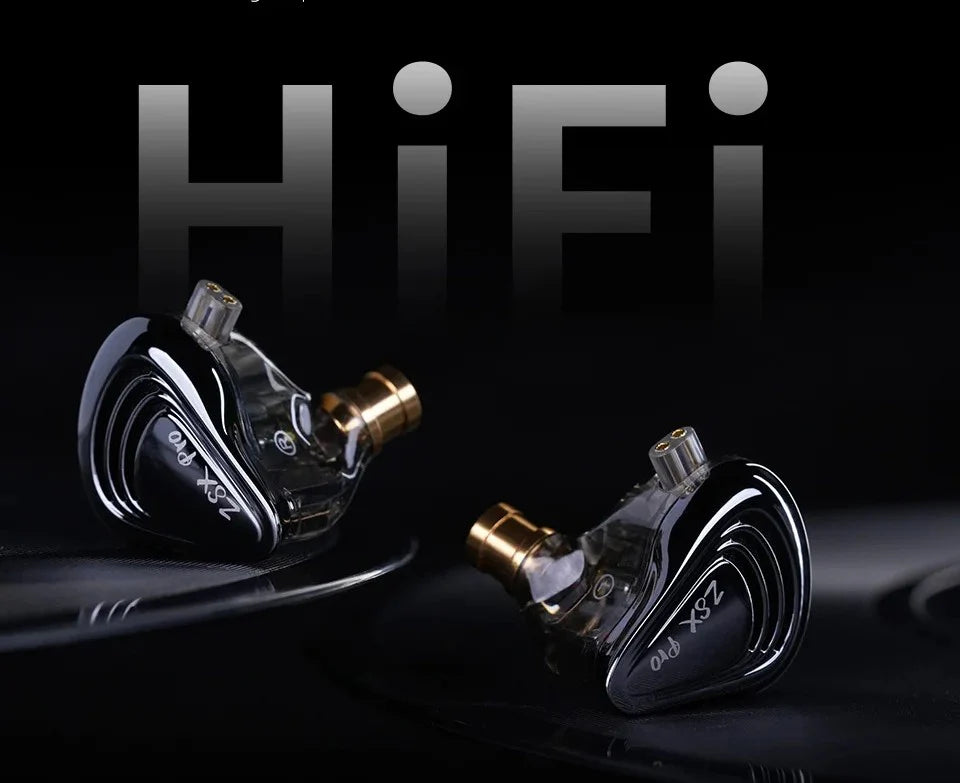 KZ ZSX Pro - 12 Drivers IEM Earphones Black