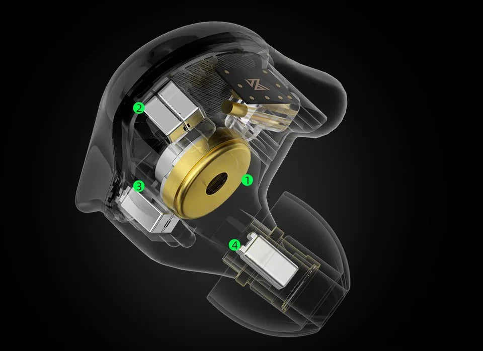KZ ZSX Pro - 12 Drivers IEM Earphones Black