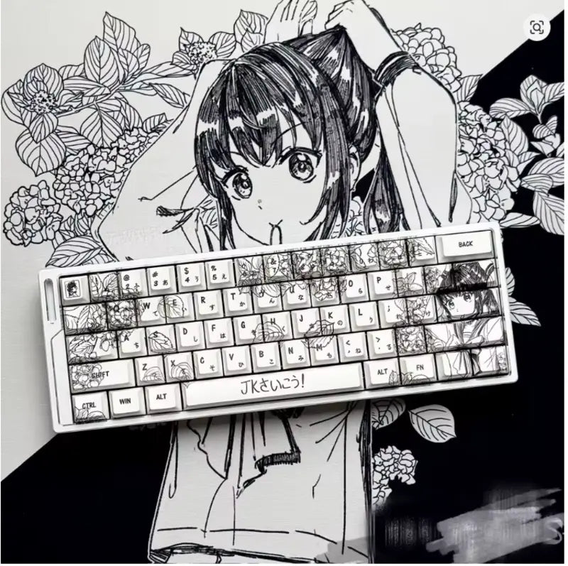 FGT-015K Cute Anime Keycaps Set – 141 Keys