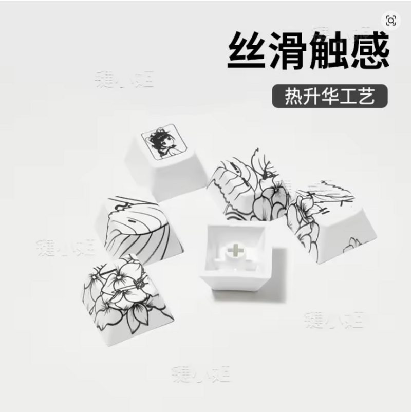 FGT-015K Cute Anime Keycaps Set – 141 Keys