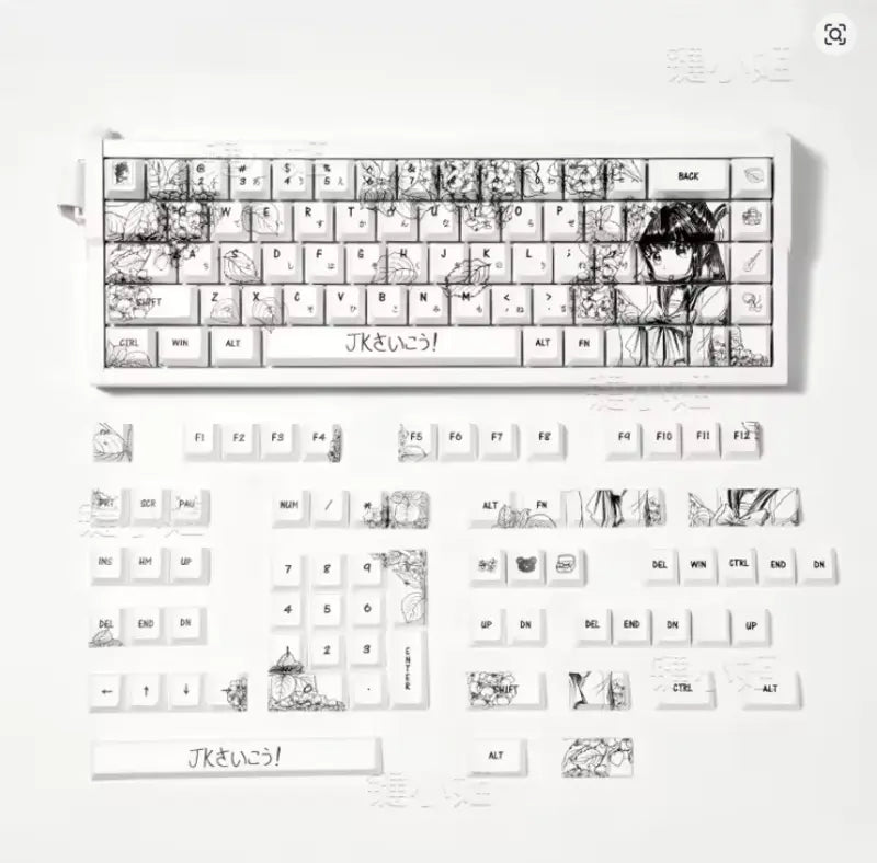 FGT-015K Cute Anime Keycaps Set – 141 Keys