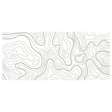 FGT 9 Aqua Waterproof Natural Rubber Mousepad – White Topographic