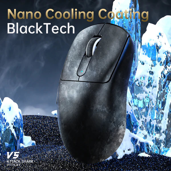 ATTACK SHARK V5 Ultra-Light Tri-Mode Gaming Mouse