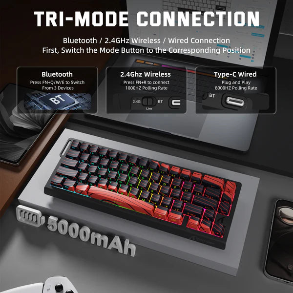 ATTACK SHARK X68PRO HE Wireless Rapid Trigger Magnetic Keyboard