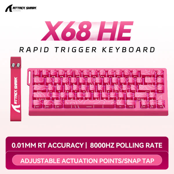 ATTACK SHARK X68HE Rapid Trigger Keyboard Magnetic Switch