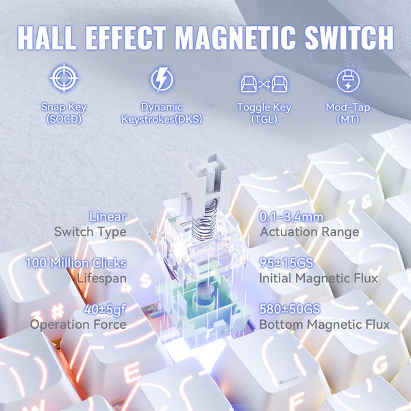ATTACK SHARK X68MAX HE Rapid Trigger Aluminum Keyboard Magnetic Switch