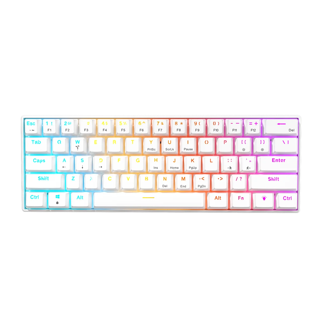 ZIFRIEND A61K Mechanical Gaming Keyboard LED Backlit 61-Keys (Red Switch)