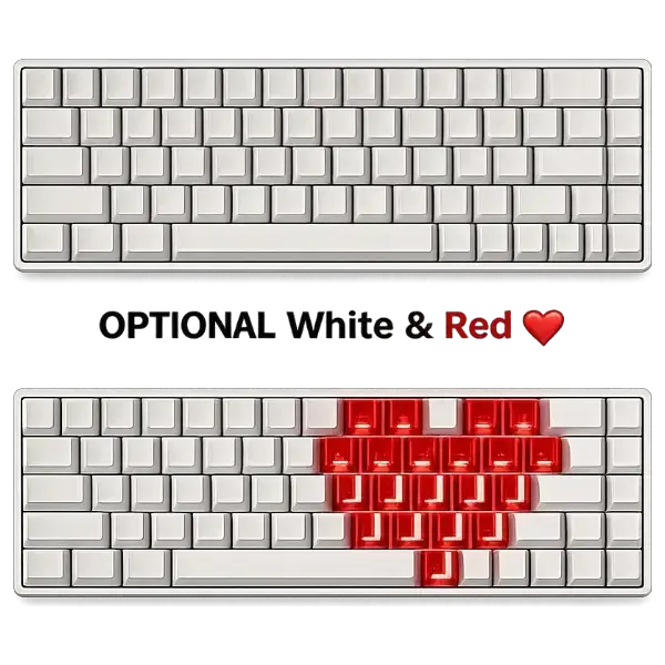 ZIFRIEND TK68 68Keys RGB Mechanical Keyboard (Optional & Red ❤️ Keycap Style)