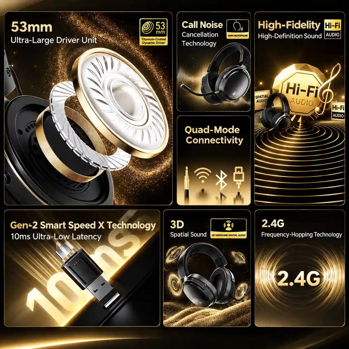 ATK Neptune N9 Pro eSports Gaming Wireless Headset