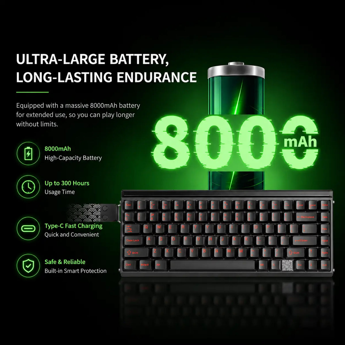 AULA HERO 75 HE 8K Tri-Mode Wireless Magnetic Gaming Keyboard