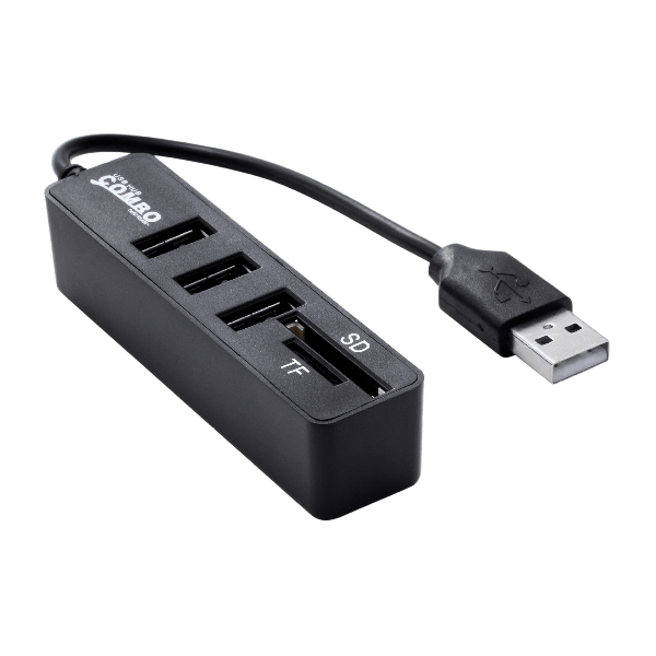 Combo 3-Port USB 2.0 Hub With SD/MicroSD Card Reader