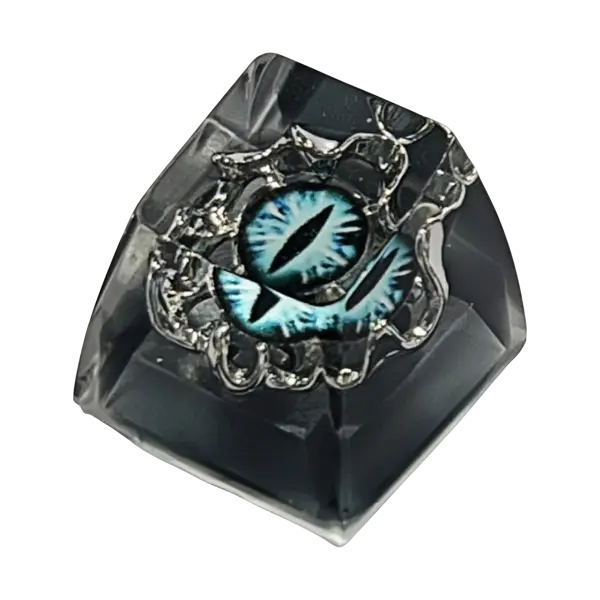 FGT-26K FGT Eye Shape Handmade Resin Artisan Keycap (Black & Blue)