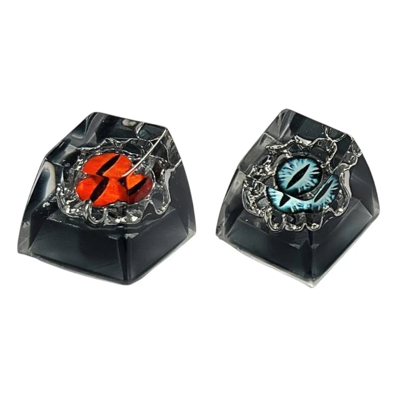 FGT-26K FGT Eye Shape Handmade Resin Artisan Keycap (Black & Blue)