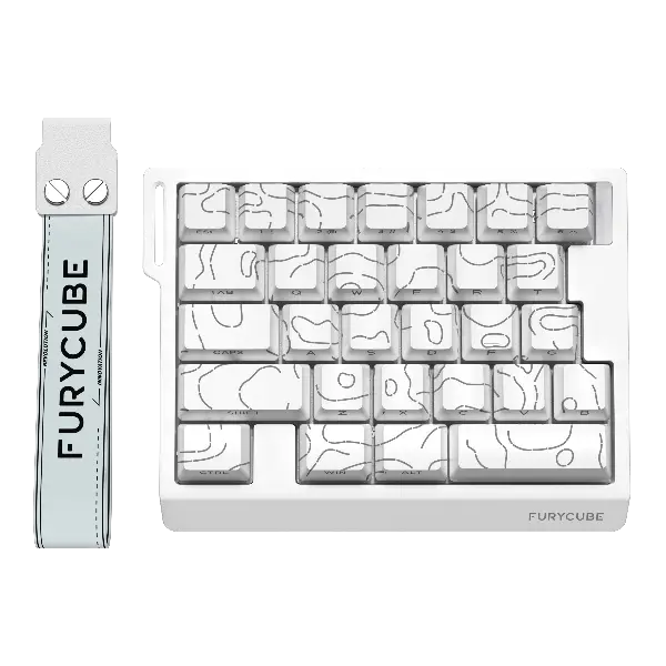 FURYCUBE M30HE Hall Effect Magnetic Switch Gaming Keyboard White Contour Line