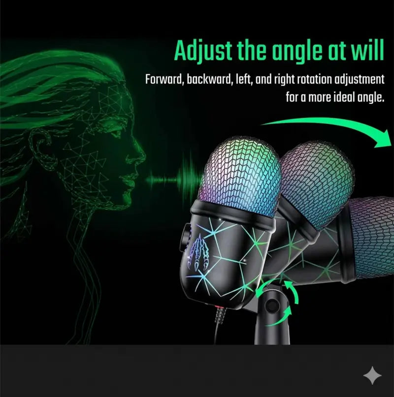 GAM-V5 COOL RGB Gaming USB Condenser Microphone with Noise Cancellation