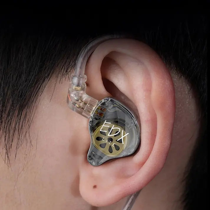 KZ EDX Lite Earphones with Mic Crystal Gray
