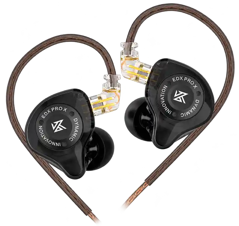 KZ EDX PRO X Wired In-Ear Monitor – 10mm Dynamic Driver, Deep Bass, HD Mic, Detachable 2-Pin Cable