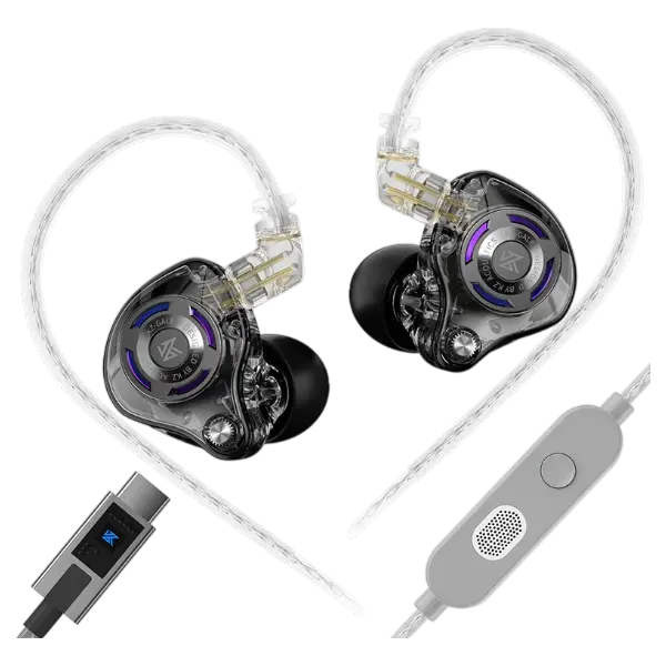 KZ Gale - HiFi In-Ear Gaming Earphones Type-C Black