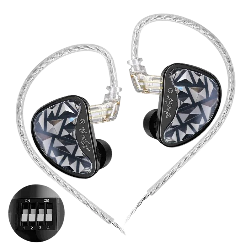 KZ AS24 PRO - Professional 24 Drivers IEM Earphones With Tuning Switches