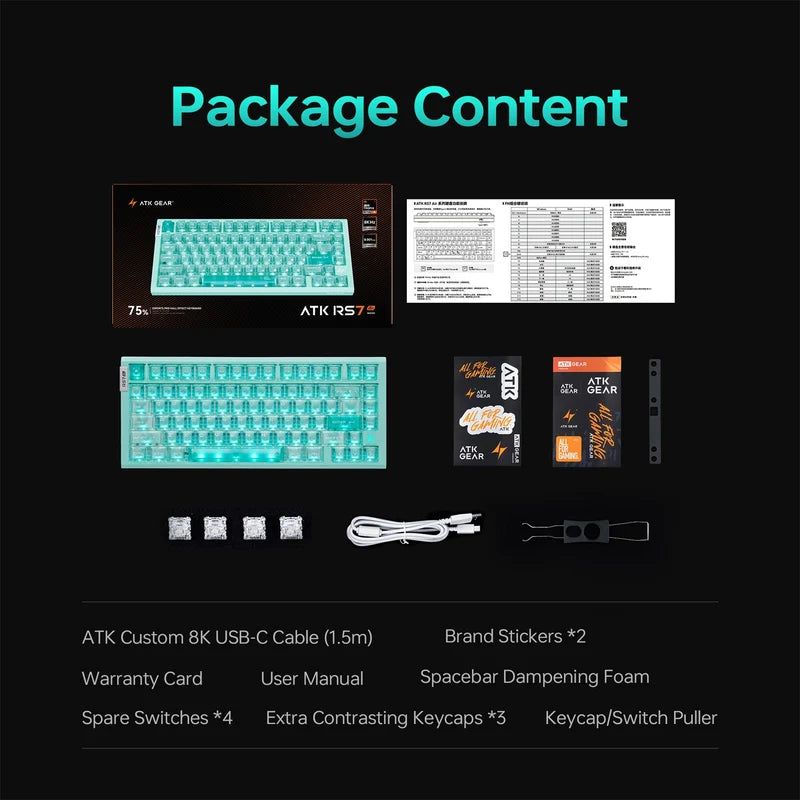 ATK RS7 Air Esports Hall Effect Keyboard (Iceblade Switches)