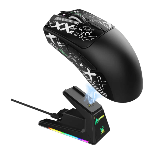 ATTACK SHARK X1 Tri-Mode Wireless Gaming Mouse (With RGB Touchpad Dock)