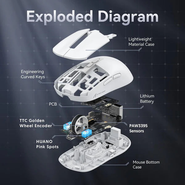 ATTACK SHARK X6 Three Modes Gaming Mouse With Charging Dock