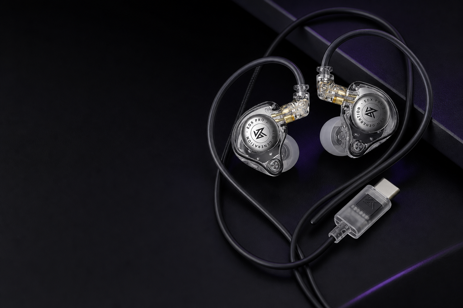 KZ in-ear monitors with detachable cable