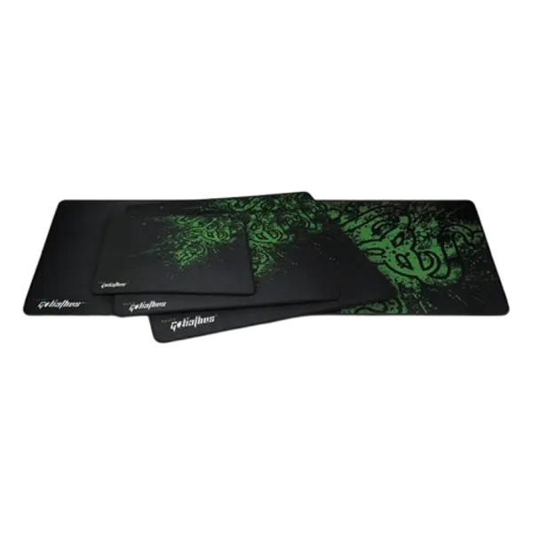 HyperGrip Pro gaming mousepad 355x440mm with 4mm cushioning, natural rubber base, and smooth microfiber surface for precision control.