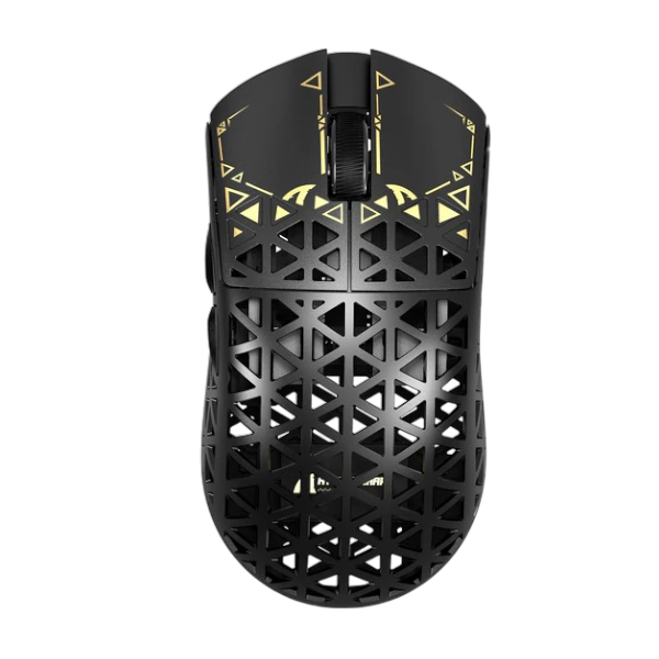 ATTACK SHARK R5 black carbon fiber wireless gaming mouse with PAW3950MAX and 8K polling rate