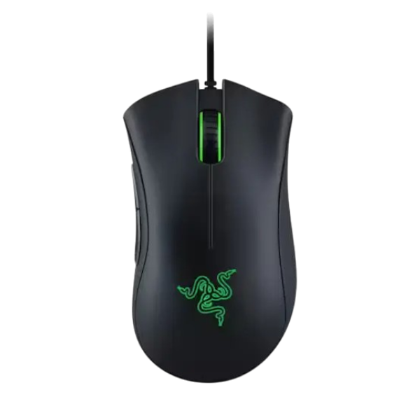 Razer DeathAdder Essential black wired gaming mouse with ergonomic design