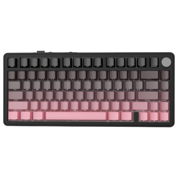 ATTACK SHARK X85 Blackberry wireless mechanical keyboard with RGB lighting and ergonomic design.