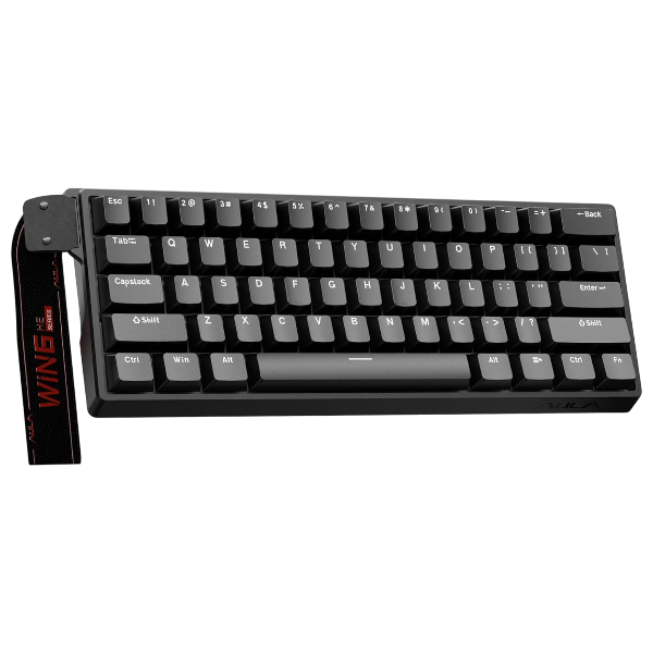 AULA WIN60HE black magnetic switch keyboard with Hall Effect and rapid trigger.