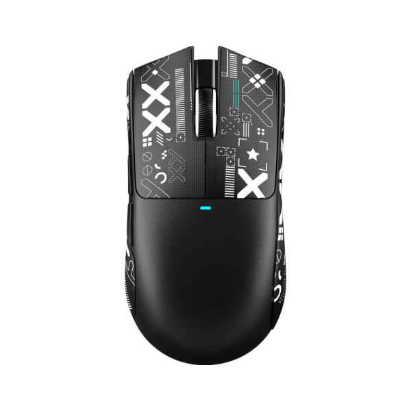 ATTACK SHARK X11SE black wireless gaming mouse with RGB lighting and ergonomic design.