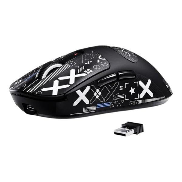 ATTACK SHARK X3 black wireless superlight gaming mouse with PAW3395 sensor and RGB lighting.
