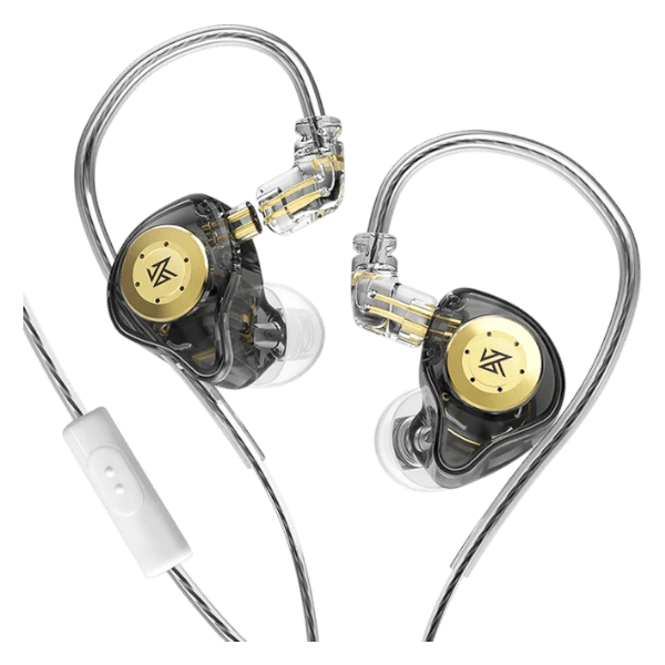 KZ EDX Pro Black Earbuds with Mic – Hi-Fi Bass Dual Magnetic Drivers