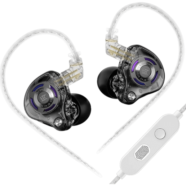 KZ Gale 3.5mm Gaming Earphones with Mic – Black